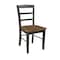 International Concepts 36 in. Round Pedestal Dining Table with 4 Madrid LadderBack Chairs - 5 Piece Dining Set K45-36RT-27B-C2-4 - alternate 2